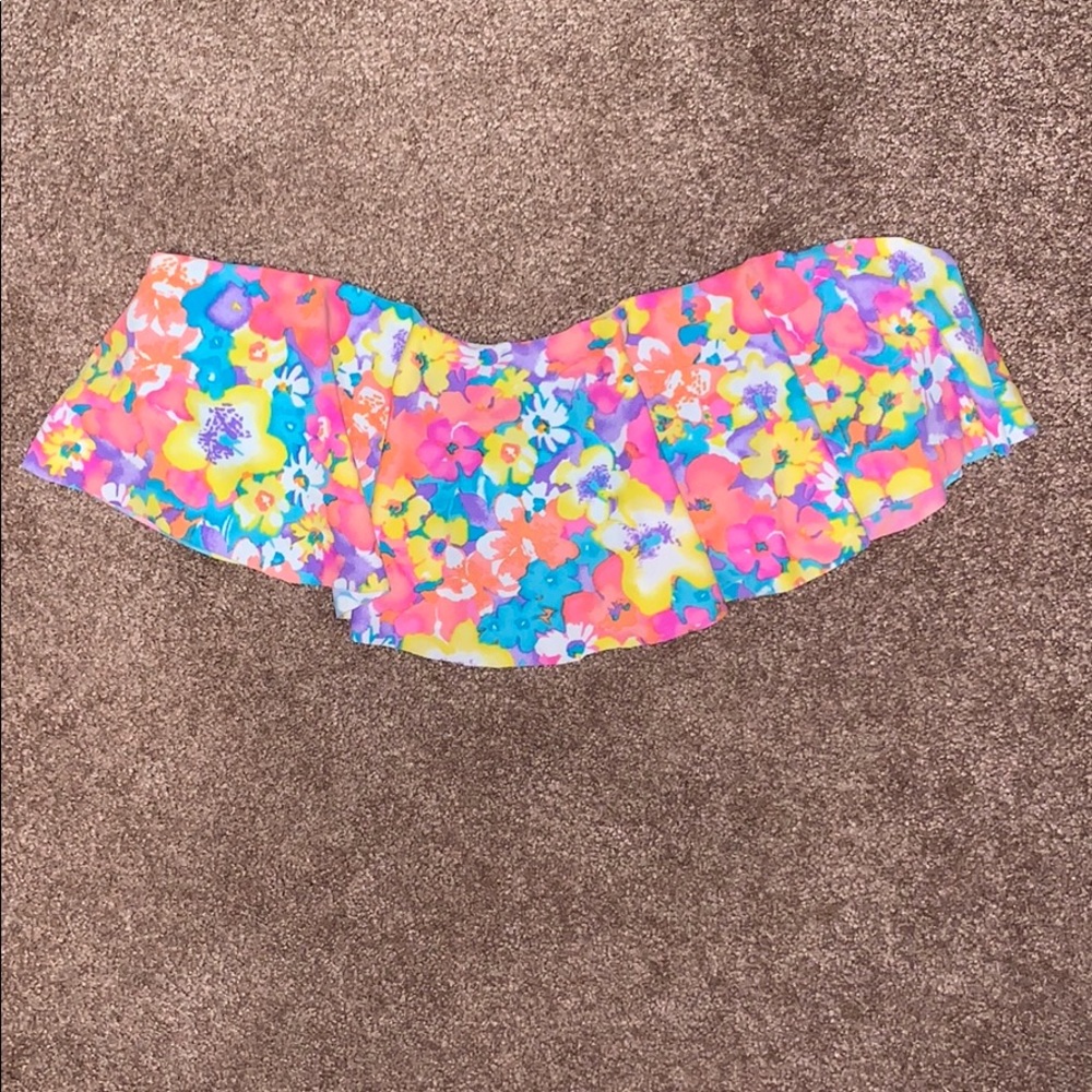 Forever 21 Floral Bandeau Bikini Top